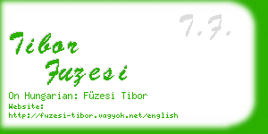 tibor fuzesi business card